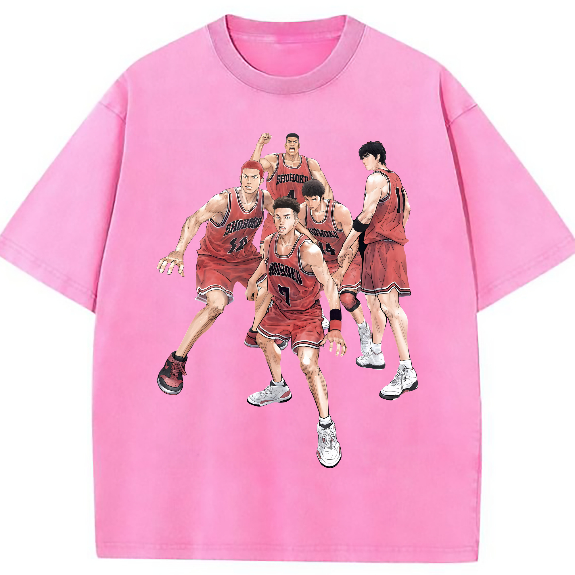（画像用） SLAM DUNK／スラムダンク 綿100% ヴィンテージ風 半袖Tシャツ（フロントプリント）